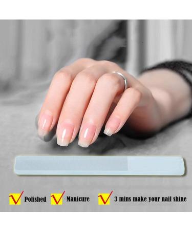 Tassety Glass Nail Shiner Nail Files Nano Glass Crystal Nail Buffer Shine Polisher for Natural Fingers Nails Toes Nails - Buy Online on SooperMarket.com