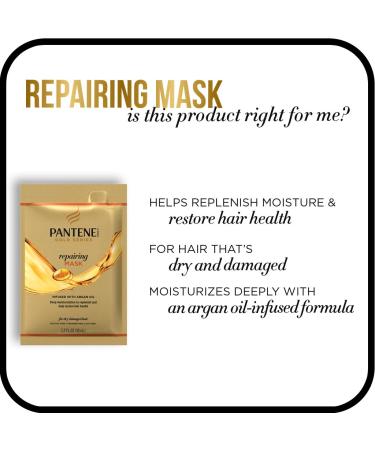 Pantene Pro-V Gold Series Repairing Mask with Argan Oil - 1.7 fl oz (Pack of 10) - Buy Online on SooperMarket.com
