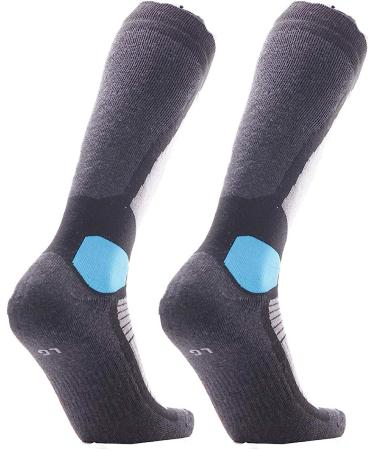 SOLAX Wool Over The Calf Ski Socks - Men's & Women's Medium Black-173 - Buy Online on SooperMarket.com