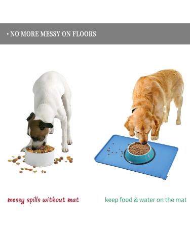 Reopet Silicone Pet Feed Mats - Waterproof Dog & Cat Mats with Elevated Edges (71 x 45 cm) - Durable Easy-Clean Feeding Solution - Buy Online on SooperMarket.com