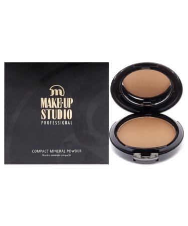 Professional Amsterdam Compact Mineral Face Powder Foundation - Velvety Soft & Matte Effect - Use Both Dry & Wet - With A Mirror & Sponge - Great For Traveling - Cinnamon - 0.32 Oz