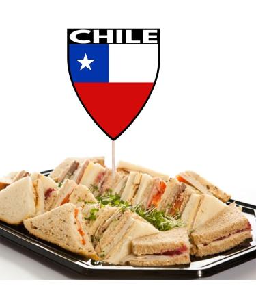 Chile Flag Rugby Ball Food & Cupcake Picks Toppers Party Decorations (14 Pack) - Buy Online on SooperMarket.com