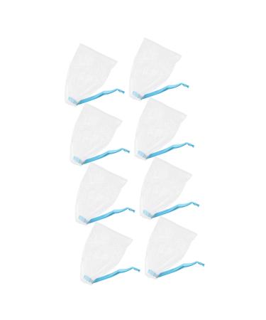 Baluue 8pcs Soap Mesh Bag Cleansing Foaming Net Face Cleansing Shower Soap Saver Soap Bag Fabric Sky-blue