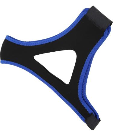 Adjustable Breathable Anti-Snoring Chin Strap - Black with Blue Edge - Buy Online on SooperMarket.com