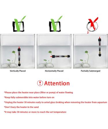 Bnzaq Aquarium Heater - Adjustable Submersible Thermostat Heater (25W-300W) - Buy Online on SooperMarket.com