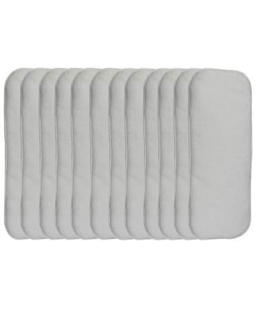 Happy cherry baby diapers Washable reusable baby diaper microfiber cloth diaper inserts set of 12 baby cloth soft fabric 3 sent - white 12 pieces (1 Pack) white