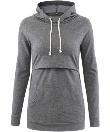 Love2Mi Nursing Shirt XL for Women - Maternity Stop Top with Layered Wrap Design in A-grey - Buy Online on SooperMarket.com