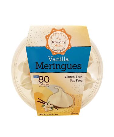 Krunchy Melts - Original Vanilla Meringue Cookies - Fat Free, Gluten Free, Nut Free - 90 Calories - Low Calorie Snack - Sweet Treats (4 oz) - Buy Online on SooperMarket.com