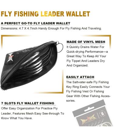 Hercules Pre-Tied Loop Fly Fishing Leader 6 Pack with Tapered Wallet 9FT - 4X, 4.9LB - 6pcs - Buy Online on SooperMarket.com