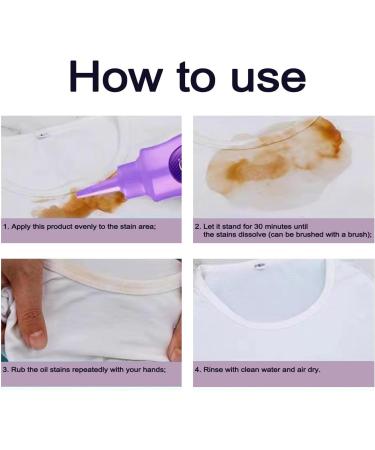 2PC Enzyme Laundry Stain Remover - Fast & Effective Stain Cleaning Solution for Clothing | Purple Bottle - Buy Online on SooperMarket.com
