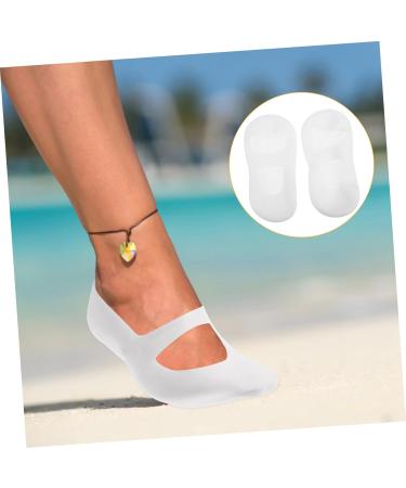 Mikinona 1 Pair Cracked Heel Socks Silicone Moisturizing Socks Cooling Heel Repair Socks Plantar Silicone Socks Heel Sleeves Arch Socks Compression White Beach Ballet Socks Men and Women - Buy Online on SooperMarket.com