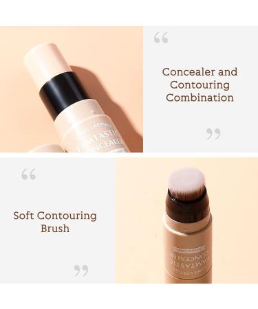 Erinde 2PCS Contour Foundation Stick with Brush Highlighter Bronzer Pen Face Brightens Shades Pencil Highlighting Shade Highlight Shaping Stick Waterproof Longwear Makeup (#01+#04). #04+#01 - Buy Online on SooperMarket.com