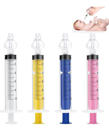 Vicloon Nasal Aspirator 4pcs Baby Nasal Aspirator Nose Cleaner Nasal Irrigator for Newborns Toddlers Safe Nose Cleaner with Cleanable & Reusable Silicone Nasal Suction Tip 4pc-4colors