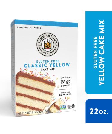 King Arthur Gluten-Free Yellow Cake Mix - 22 oz | Non-GMO, Certified Kosher, Non-Dairy - Buy Online on SooperMarket.com