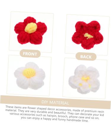 Cabilock 10pcs Hairpin Accessories Hair Pin Plush Yarn Crocheted Puff Flower Child Wedding Supplies Bow Tie Assorted Color 2 4X4cm - Buy Online on SooperMarket.com
