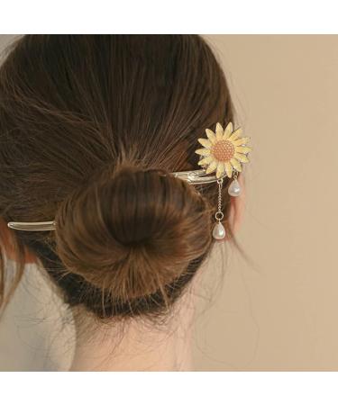 minkissy Daisy Hair Accessory Hair Gems for Women Bridal Tiara Japanese Hair Chopsticks Vintage Hair Chopsticks Hair Chopsticks for Women Sunflower Hair Sticks To Hang Pin China Bun Bride - Buy Online on SooperMarket.com