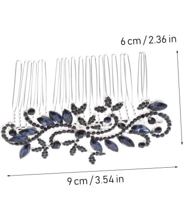 BELLIFFY Bride Hair Comb Blue Rhinestone Wedding Hair Comb for Bride - Vintage Flower Crystal Hairpin - Bridal Accessories for Bridesmaid Womens Hair Clips Headwear for Women Styling - Buy Online on SooperMarket.com