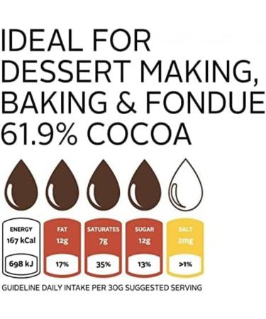 Sephra Belgian Dark Chocolate Callets/Drops/Chips 907g - Perfect for Fountains, Baking, and Fondue - Gluten Free and Halal - Pack of 1 - Buy Online on SooperMarket.com