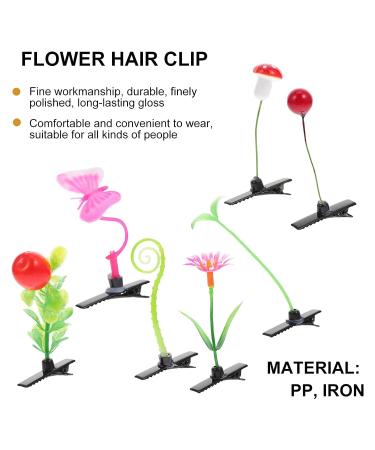 KALLORY 28pcs Bean Sprout & Flower Hair Clips Set for Women - Cute Plant Barrettes & Hairpins for Girls - Grass Hair Accessories - Buy Online on SooperMarket.com