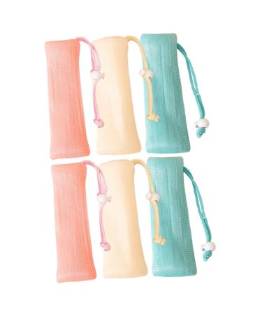 BIUDECO 6 Pcs Soap Bag Foam Net Soap Savers Mesh Soap Pouch Bag Soap Mesh Holders Small Mesh Bags or