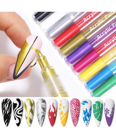 3 in 1 One Step Nail Polish Pen Nail Polish Pen One Step Nail Gel Pen-No Base and Top Coat Needed Nail Gel Painting Varnish Pen Nail Art Manicure Pen Nail Art Tools for DIY Nail Art Salon at Home 02 - Buy Online on SooperMarket.com