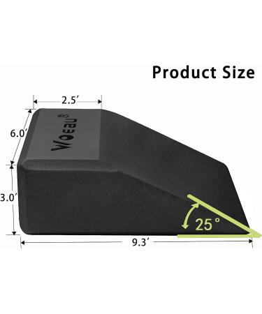 2 Pack Squat Wedge Blocks - Non Slip Heel Elevated Squat Ramp for Men and Women - Professional Slant Board Trainer for Fitness, Weightlifting, Yoga - Black - Buy Online on SooperMarket.com