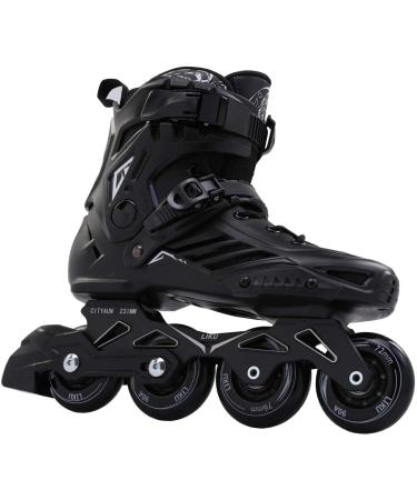 LIKU Black Professional Inline Skates Unisex Men 11,Women 12