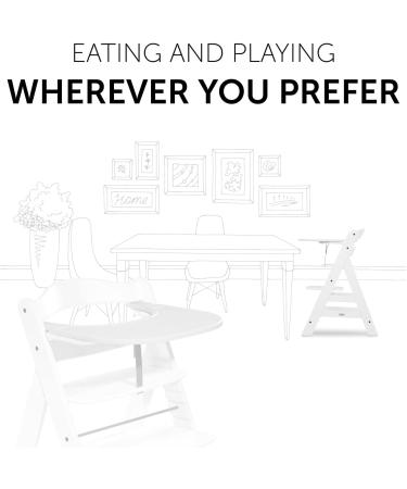 Hauck Alpha+ Click Tray White - Easy-to-Clean Large Highchair Tray - Buy Online on SooperMarket.com
