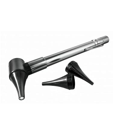 Third Generation Dr Mom Slimline Stainless LED Pocket Otoscope with Soft White Natural Hue Light Spectrum in Clamshell Packaging
