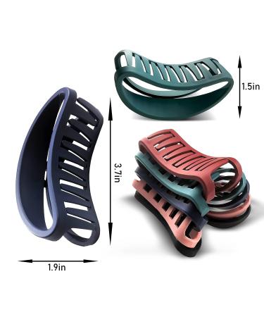 Big Hair Claw Clips - 4.5 Inch Non-Slip Matte Large Clips for Women - Strong Hold for Thick or Thin Hair - 5 Colors - Comfortable and Fashionable - Buy Online on SooperMarket.com