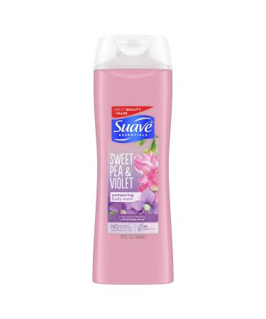 Suave Essentials Body Wash Sweet Pea and Violet with Vitamin E Fragrance Bodywash and Shower Gel 15 oz 15 Fl Oz (Pack of 1)