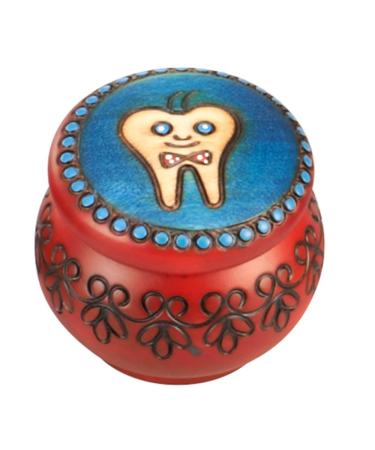 TOOTH FAIRY BOX Polish Handmade Wooden Round Boy's Tooth and Curl Box First Tooth Keepsake Box