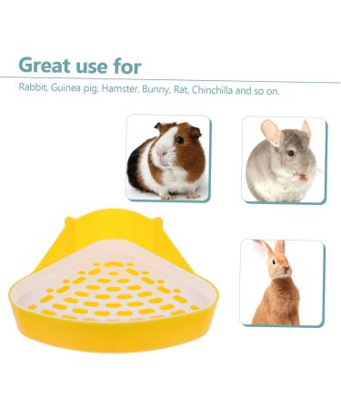 CIYODO Box Pet Potty Urinal Rabbit Toilet Rabbit Corner Pet Triangular Potty Bedding for Rabbits Abs White 24.5X18.5cm White - Buy Online on SooperMarket.com