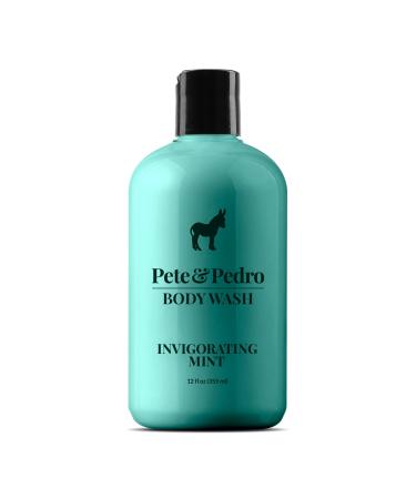 Pete & Pedro MINT BODY WASH For Men & Women - Invigorating Cooling Peppermint Scented Moisturizing Men's Shower Bodywash | Has Activated Charcoal & Helps With Dry Skin | As Seen on Shark Tank  12 oz. c) Invigorating Mint...