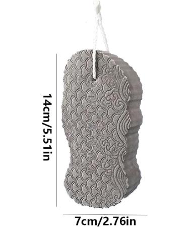 Super Soft Exfoliating Bath Sponge - Gentle Dead Skin Remover & Shower Brush for Adults Children & Pregnant Women - Grey - Buy Online on SooperMarket.com