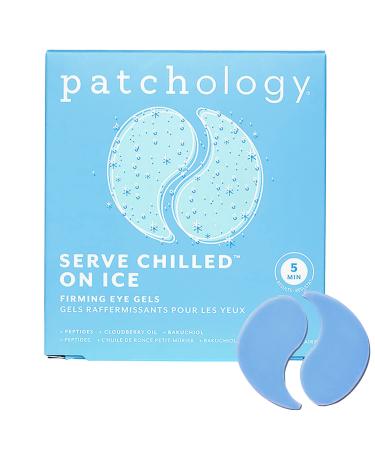 Iced Cooling Under Eye Mask Patches with Peptides, Cloudberry Oil and Bakuchiol. Cool eye gels to firm skin and soothe, reduce fine lines and under eye bags - by Patchology - 5 Pair