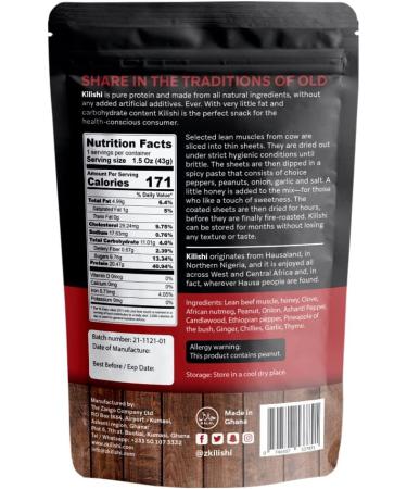Kilishi - Original Premium Gourmet Beef Jerky. High Protein. Less fats & Carbs. Paleo and Keto Friendly 1.5Oz (HOT) - Buy Online on SooperMarket.com