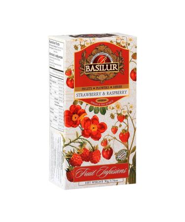 Fruit Infusion - Strawberry & Raspberry Tea x (4) - 25 Bags Per Box - Traditional Herbal Tea