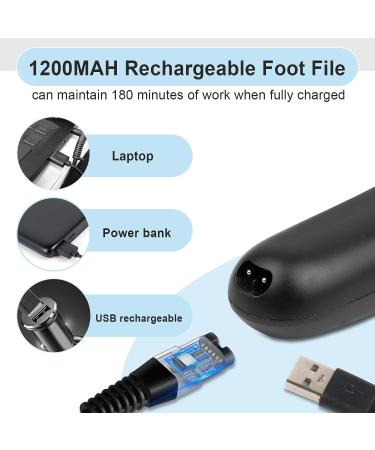 Professional Electric Foot File Set for Smooth & Soft Feet - 3 Roller Heads Included - Buy Online on SooperMarket.com