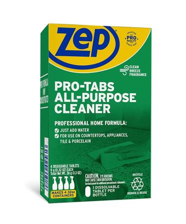 Zep PRO-TABS All Purpose Cleaner Dissolvable Tablets - 4 Tablets - ZUAPCTAB Just Add Water! Environmentally Friendly 1