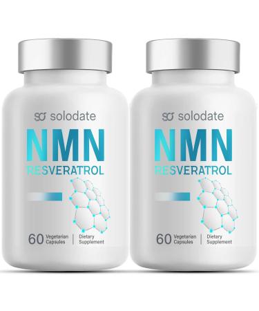 NMN + Resveratrol Supplement 99% Purity, 4-in-1 Upgraded NMN Supplement 1000mg for Maximum Antioxidant & Anti-Aging, Boost NAD+, Cellular Energy Metabolism - 120 Capsules 1 Count (Pack of 120)