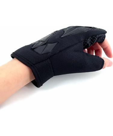 FANGIER Fingerless Tactical Gloves for Men - Lightweight and Breathable Outdoor Sports Gloves for Shooting, Hunting, Motorcycling, Climbing - CS Military Action Gloves (Black - Buy Online on SooperMarket.com