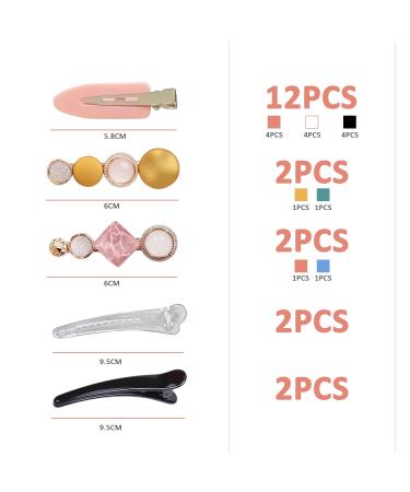 20pcs No Bend Duckbill Hair Clips Set - Curl Hair & Makeup Styling Clips for Salons & Bangs (Color) - Buy Online on SooperMarket.com