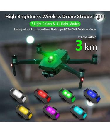 LECART 6 Pcs Rechargeable LED Aircraft Strobe Lights | 7 Colors Anti Collision Light for Motorcycle, Car, E-Bike, Drone, RC Boat, Bicycle - Buy Online on SooperMarket.com