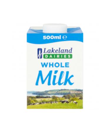 Lakeland Dairies Long Life Whole Milk 12x500ml
