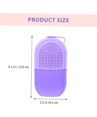 Beauty Face Ice Tray & Icing Roller - Silicone Face Massage Tool for Radiant Skin - 13x6.5x5.5CM - Violet - Buy Online on SooperMarket.com