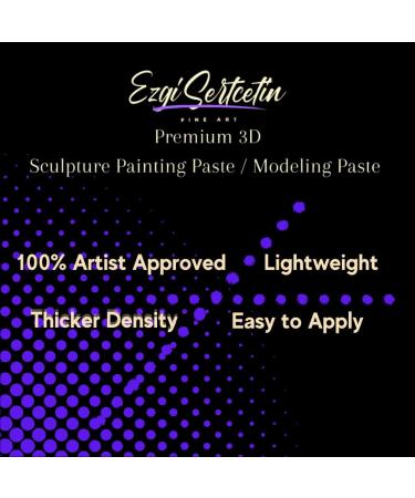 3D Sculpture Painting Paste 6 oz (Metallic White) - Ready to Use Decorative Plaster for Artwork, Stencil, Flowers, Art Relief - Buy Online on SooperMarket.com