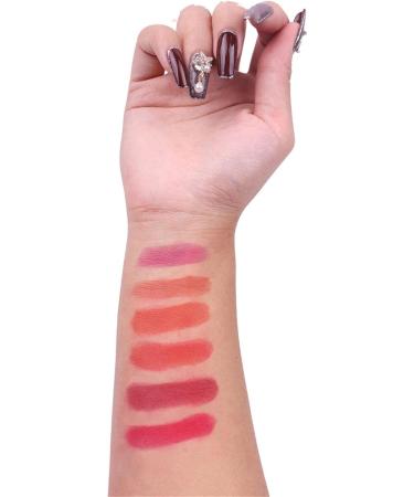Hudhowk's 6-Part Sexy Lipstick Set | Long-Lasting Matte Velvet | Waterproof & Moisturizing | Non-Stick Lipsticks for All-Day Wear - Buy Online on SooperMarket.com