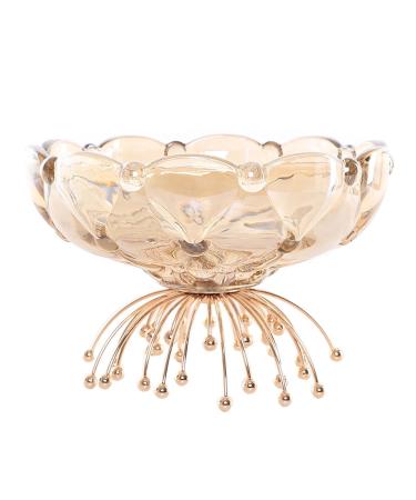 Fruit Basket Bowl Crystal Glass Fruit Bowl Chinese Retro Handmade Transparent Geometric Candy Bowl Home Living Room Kitchen Desktop Decor Fruit Dish Fruit Bowls (Size : C)