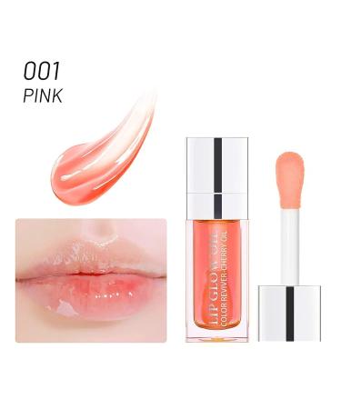 2PCS Hydrating Lip Oil Set - Plumping Gloss & Nourishing Mask | Tinted Lip Care Kit with Glitter Shine - Pink & Cherry Shades - Buy Online on SooperMarket.com